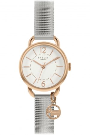 Radley Crest Ladies Silver Stainless Steel Mesh Strap Circle Dog Charm Watch Ry4527 loving the sales