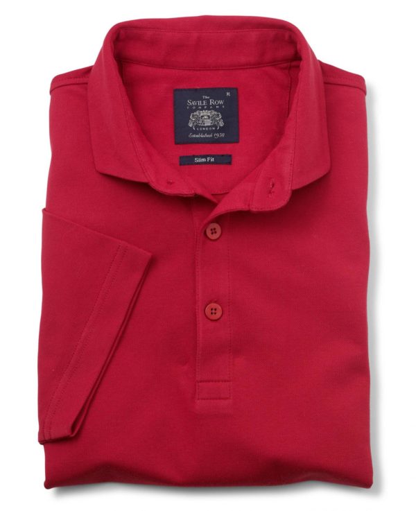 Red Cotton Piqué Slim Fit Polo Shirt Xxl loving the sales