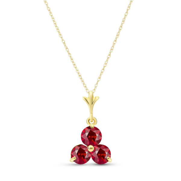 Ruby Trinity Pendant Necklace 0.75 Ctw In 9ct Gold loving the sales