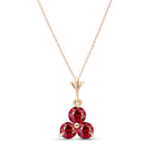 Ruby Trinity Pendant Necklace 0.75 Ctw In 9ct Rose Gold loving the sales