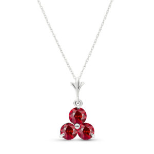 Ruby Trinity Pendant Necklace 0.75 Ctw In 9ct White Gold loving the sales
