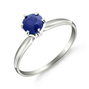 Sapphire Crown Solitaire Ring 0.65 Ct In Sterling Silver loving the sales