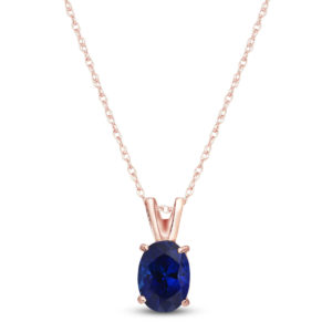 Sapphire Oval Pendant Necklace 1 Ct In 9ct Rose Gold loving the sales