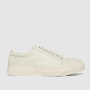 Schuh Beige Maisie Canvas Lace Up Trainers loving the sales