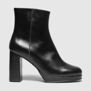 Schuh Black Beth Leather Platform Boots loving the sales