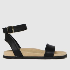 Schuh Black Talika Two Part Footbed Sandals loving the sales