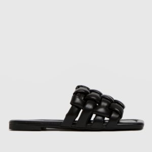 Schuh Black Tilde Weave Square Toe Sandals loving the sales
