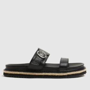 Schuh Black Tommi Buckle Espadrille Sandals loving the sales