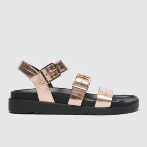 Schuh Bronze Chaser Croc Leather Chunky Sandals loving the sales