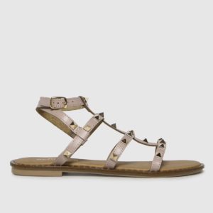Schuh Natural Tara Leather Studded Gladiator Sandals loving the sales