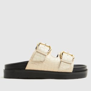 Schuh Natural Tash Chunky Buckle Footbed Sandals loving the sales