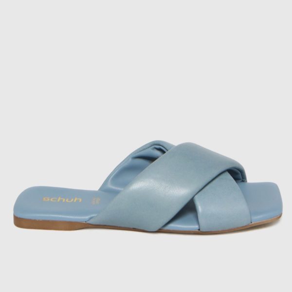 Schuh Pale Blue Tania Leather Cross Strap Sandals loving the sales
