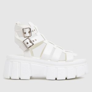Schuh White Tami Chunky Sandals loving the sales