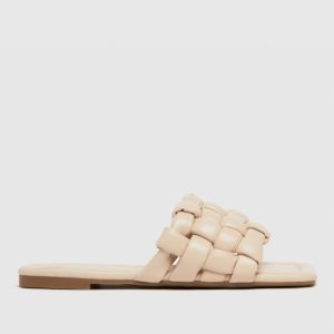 Schuh White Tilde Weave Square Toe Sandals loving the sales
