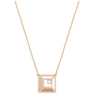 Swarovski Rose Gold White And Grey Crystal Hillock Square Necklace D loving the sales
