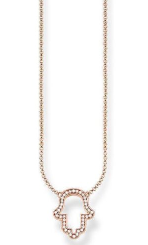 Thomas Sabo Glam And Soul Rose Gold Fatima's Hand Necklace 42cm D loving the sales