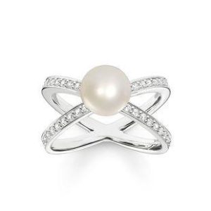 Thomas Sabo Glam And Soul Sterling Silver White Zirconia Freshwater Pearl Ring D loving the sales