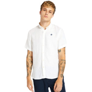 Timberland Mill River Short-Sleeve Linen Shirt For Men loving the sales