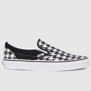 Vans Black & White Classic Slip Houndstooth Trainers loving the sales