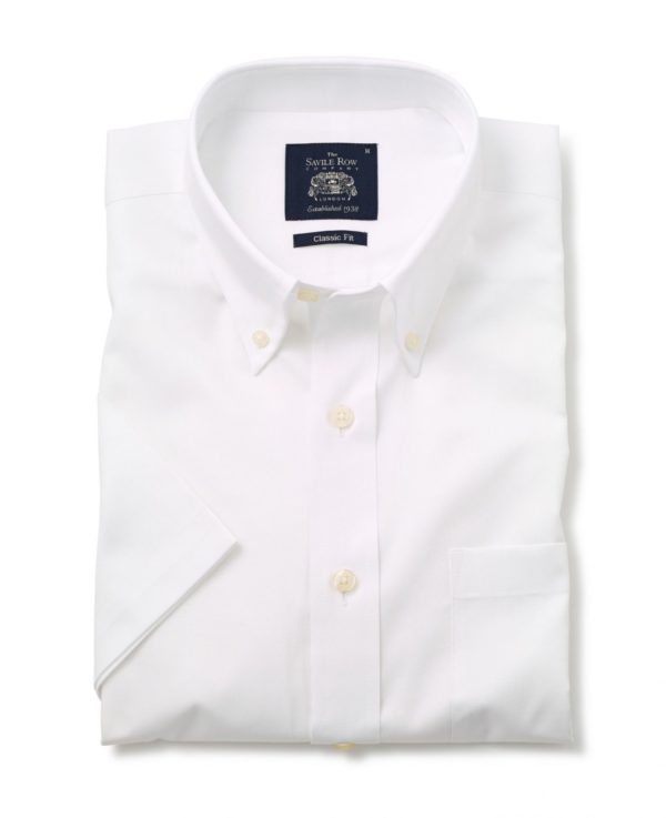 White Classic Fit Short Sleeve Oxford Shirt M loving the sales