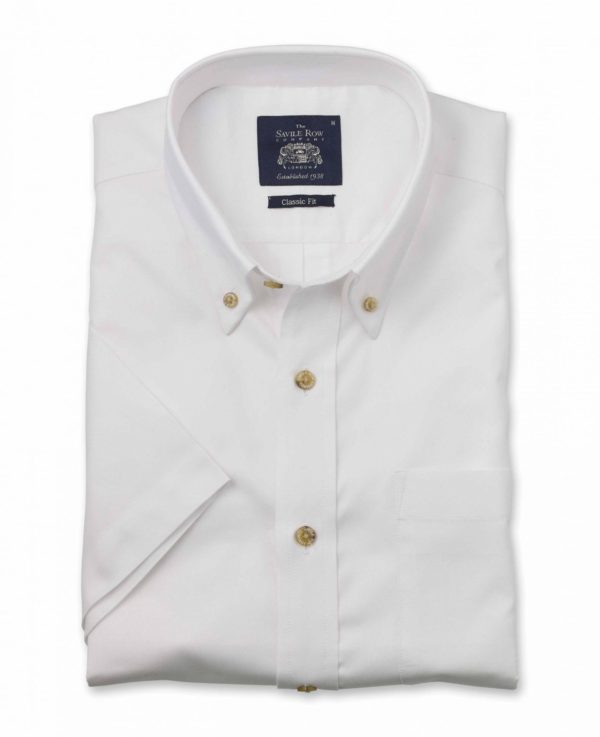 White Classic Fit Short Sleeve Oxford Shirt S loving the sales