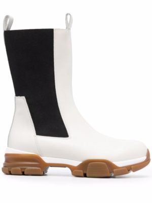 White Harvey Chunky-Sole Boots loving the sales