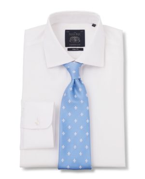 White Herringbone Slim Fit Non-Iron Shirt - Single Cuff 17 1/2" Standard loving the sales