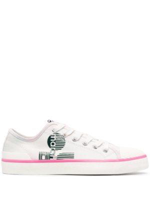 White Logo-Print Sneakers loving the sales