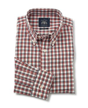 White Navy Red Check Button-Down Shirt Xxxl Standard loving the sales