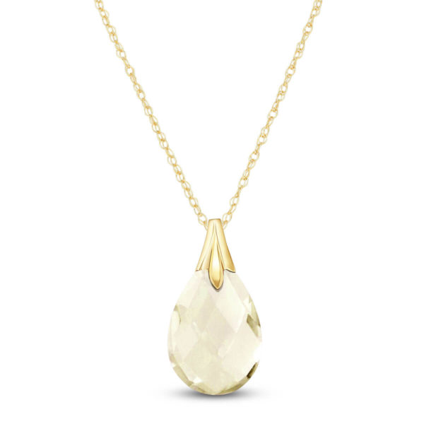 White Topaz Dewdrop Pendant Necklace 3 Ct In 9ct Gold loving the sales
