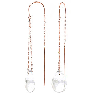 White Topaz Scintilla Earrings 6 Ctw In 9ct Rose Gold loving the sales