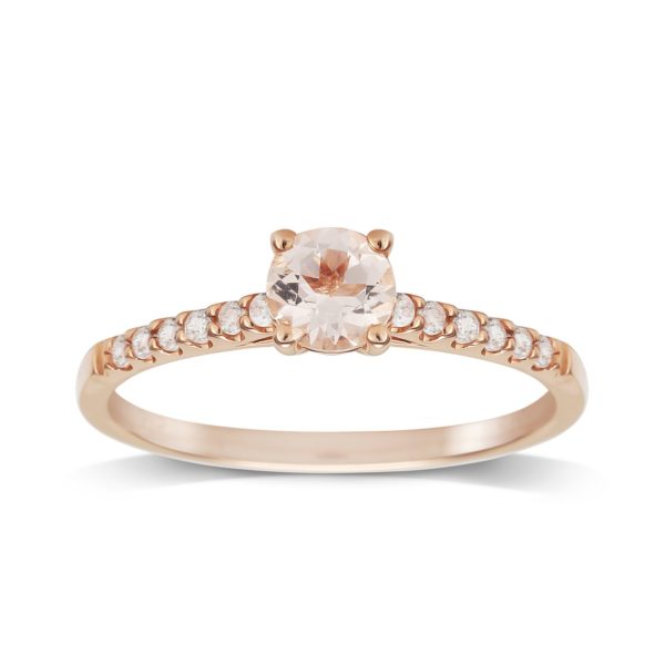 9ct Rose Gold Morganite Ring - Ring Size M loving the sales