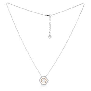 Argento Rose Gold Mix Open Layer Hexagon Necklace loving the sales