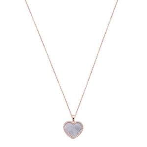 Argento Rose Gold Mother Of Pearl Heart Necklace loving the sales