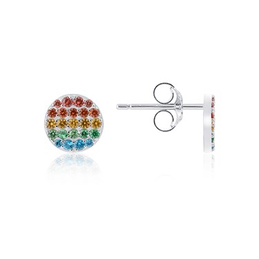 Argento Silver Rainbow Circle Earrings loving the sales