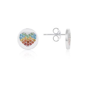 Argento Silver Rainbow Heart Earrings loving the sales