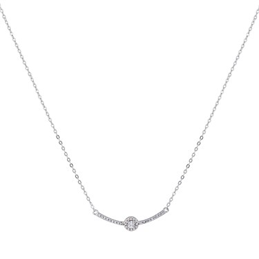 Argento Silver Solitaire Crystal Bar Necklace loving the sales