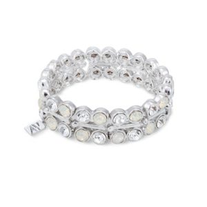 Brass Stretch Bracelet and Pearl 7.5mm Silpada Down to Earth Sterling Silver Rock Crystal 6.75 