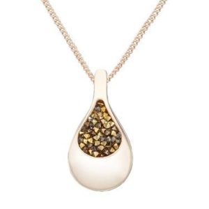 August Woods Rose Brown Minerals Teardrop Necklace loving the sales