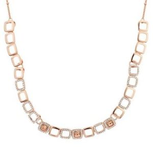 August Woods Rose Gold Champagne Crystal Open Necklace loving the sales