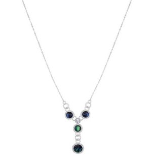 August Woods Silver Abalone Drop Circle Necklace loving the sales