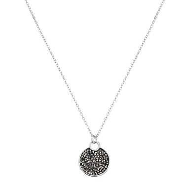 August Woods Silver Black Minerals Druzy Necklace loving the sales