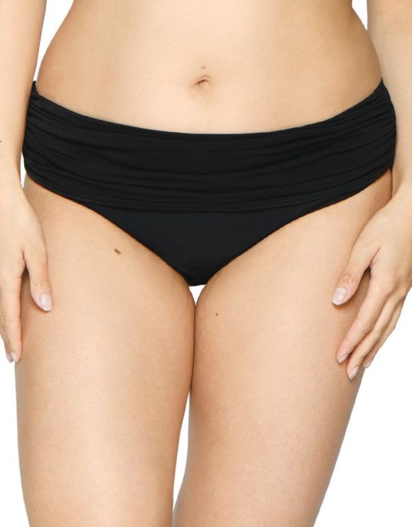 Curvy Kate Sheer Class Deep Fold Over Bikini Brief Black loving the sales