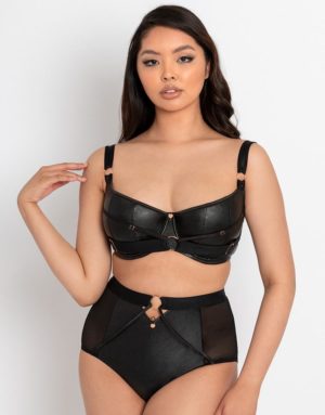 Scantilly Harnessed Padded Half Cup Bra Black loving the sales