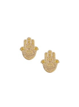 Vivienne Westwood Gold + Yellow Rojava Hand Earrings loving the sales