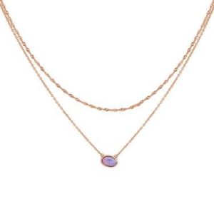 Argento Rose Gold Oval Purple Opal Necklace loving the sales