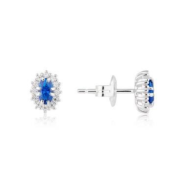 Argento Silver Blue Oval Stud Earrings loving the sales