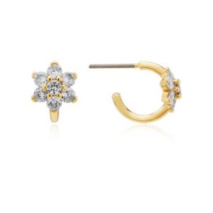 Kate Spade New York Gold Crystal Flower Huggie Earrings loving the sales