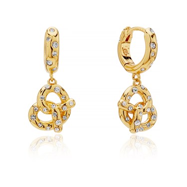 Kate Spade New York Gold Crystal Pretzel Huggie Earrings loving the sales