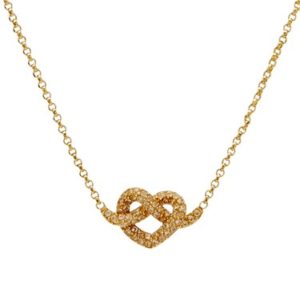 Kate Spade New York Gold Love Me Knot Mini Crystal Necklace loving the sales